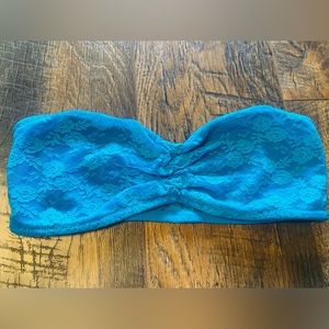 Blue lace tube top by Pink size Small